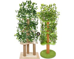 Ypet Bundel 2 Kattenbomen 160 cm – XXL Krabpaal voor Grote K