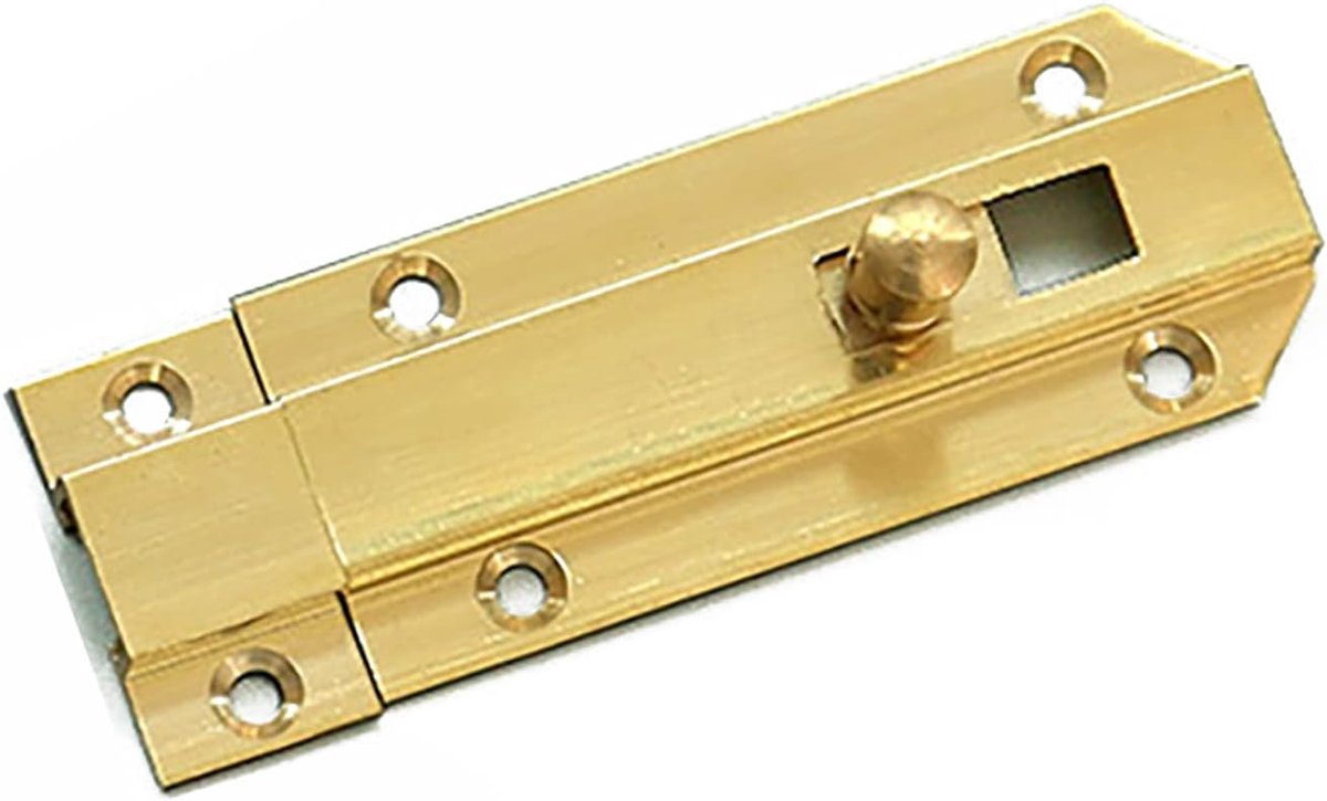 Deurslot Grendel - Schuifslot Deur - Veiligheid Thuis - Massief Messing - 30.5 cm - Koper