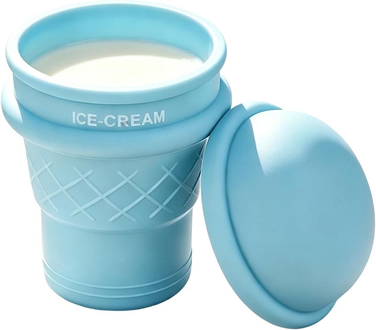 Opvouwbare Beker - Draagbare Mok - Hydratatie Onderweg - IJsvorm Ontwerp - 250ml Capaciteit - Blauw
