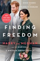 Boekomslag van Finding Freedom, Harry en Meghan en de making van een moderne koninklijke familie. Met een rode cirkel met 'New York Times Bestseller'.