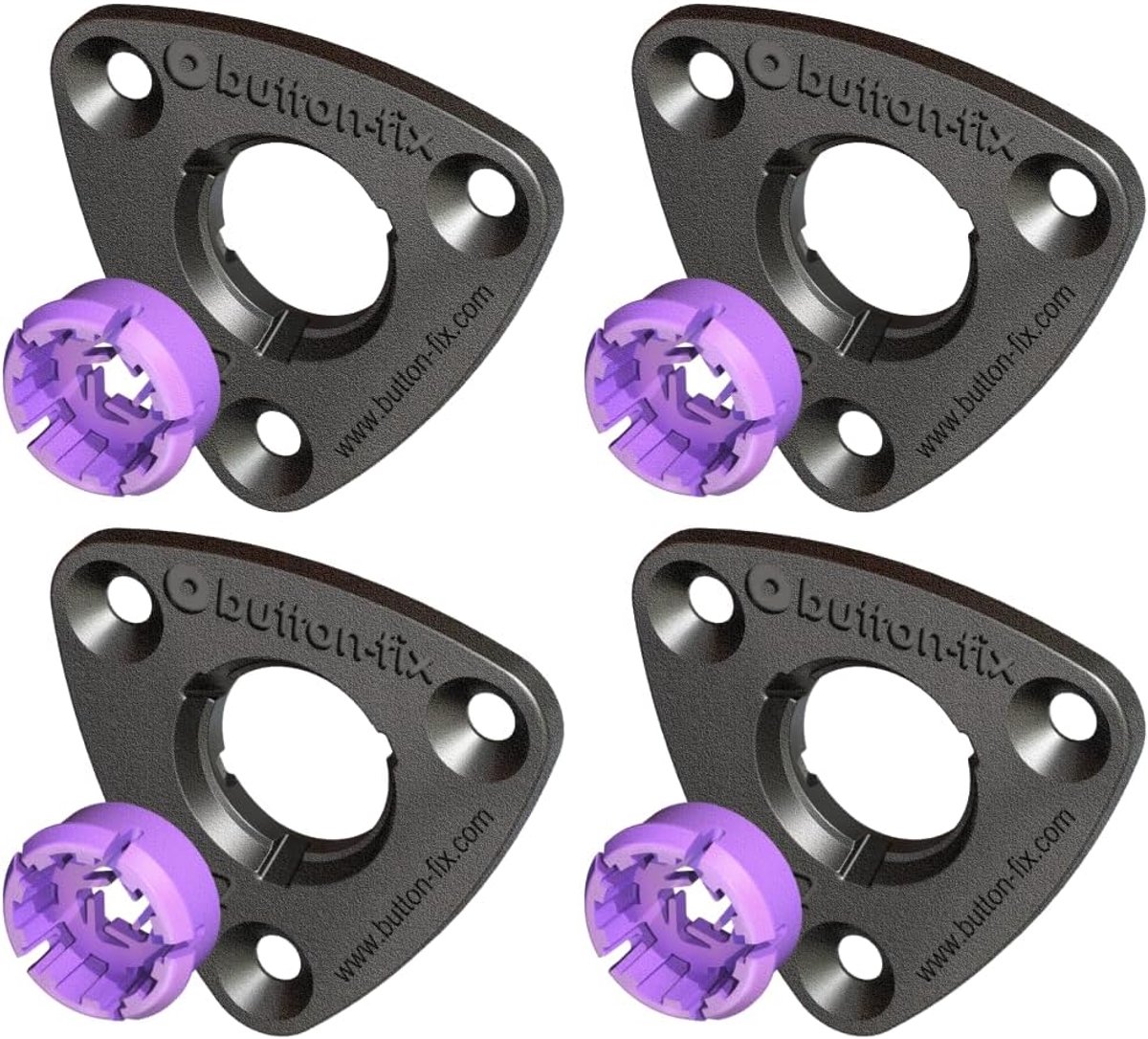 Paneelbevestiging Bevestiging - Snelmontage Clips - Parallelle Panelen Verbinden - Druk- en Trekontgrendeling - 4 Stuks - Zwart