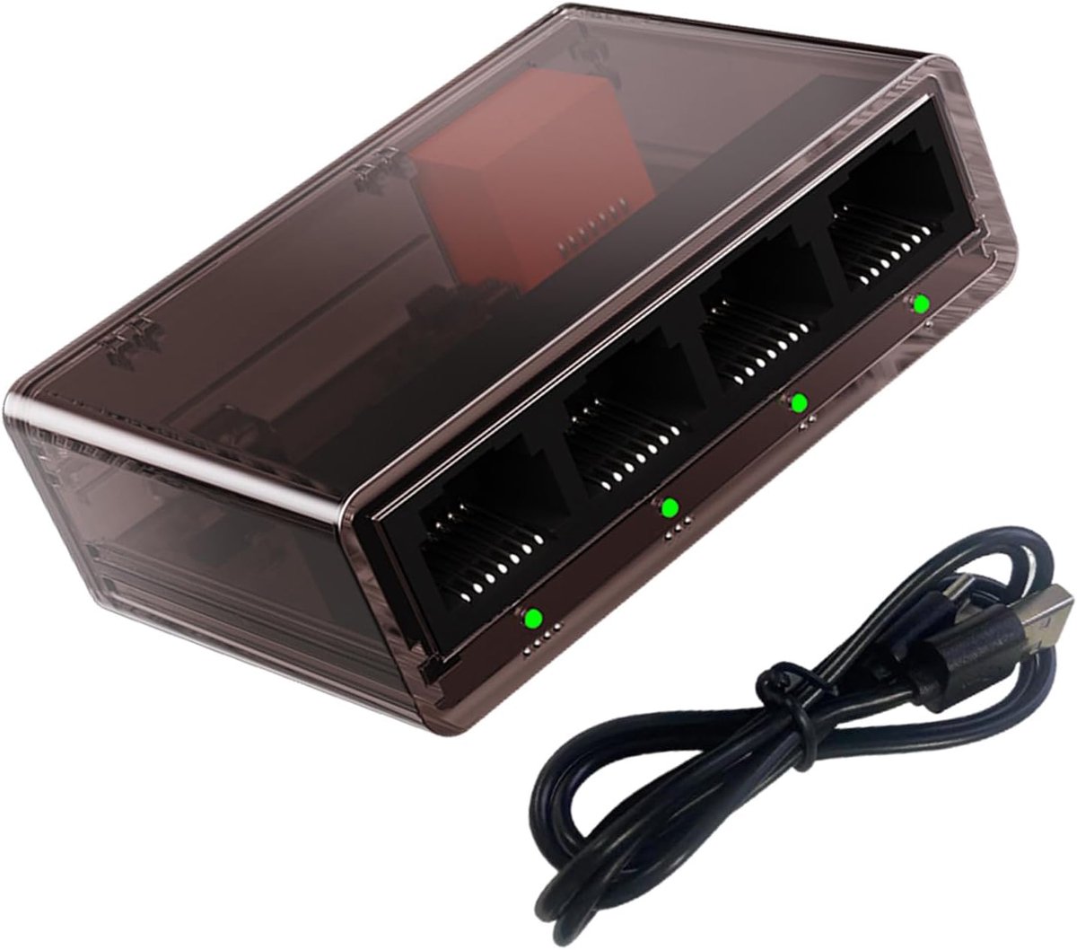 Gigabit Ethernet Switch - Netwerk Hub - Netwerk Uitbreiding - 5 Poorten - 1000Mbps Snelheid - Zwart