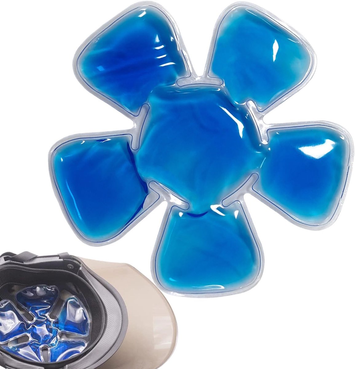 Hoofd Ijspak - Koude Kompres - Hoofdpijn Verlichting - Directe Koeling - 18 cm Diameter - Grijs