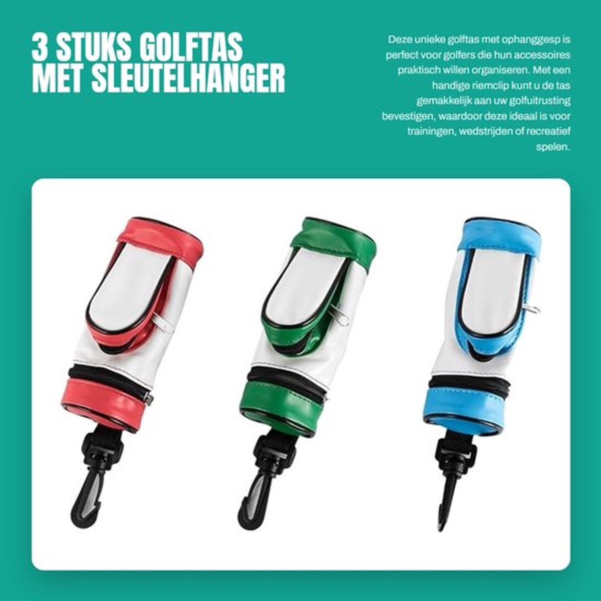 Dailygoods - Unieke Golfaccessoires Tas - Leren Ontwerp