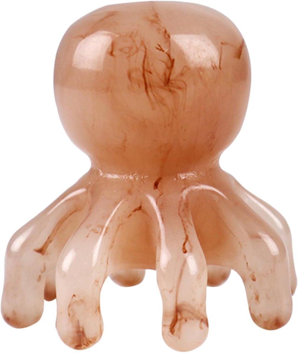 Octopus Hoofdmassager - Hars Kam - Hoofdhuid Ontspanning - Unieke Massagepunten - 5.5 x 5 cm - Groen