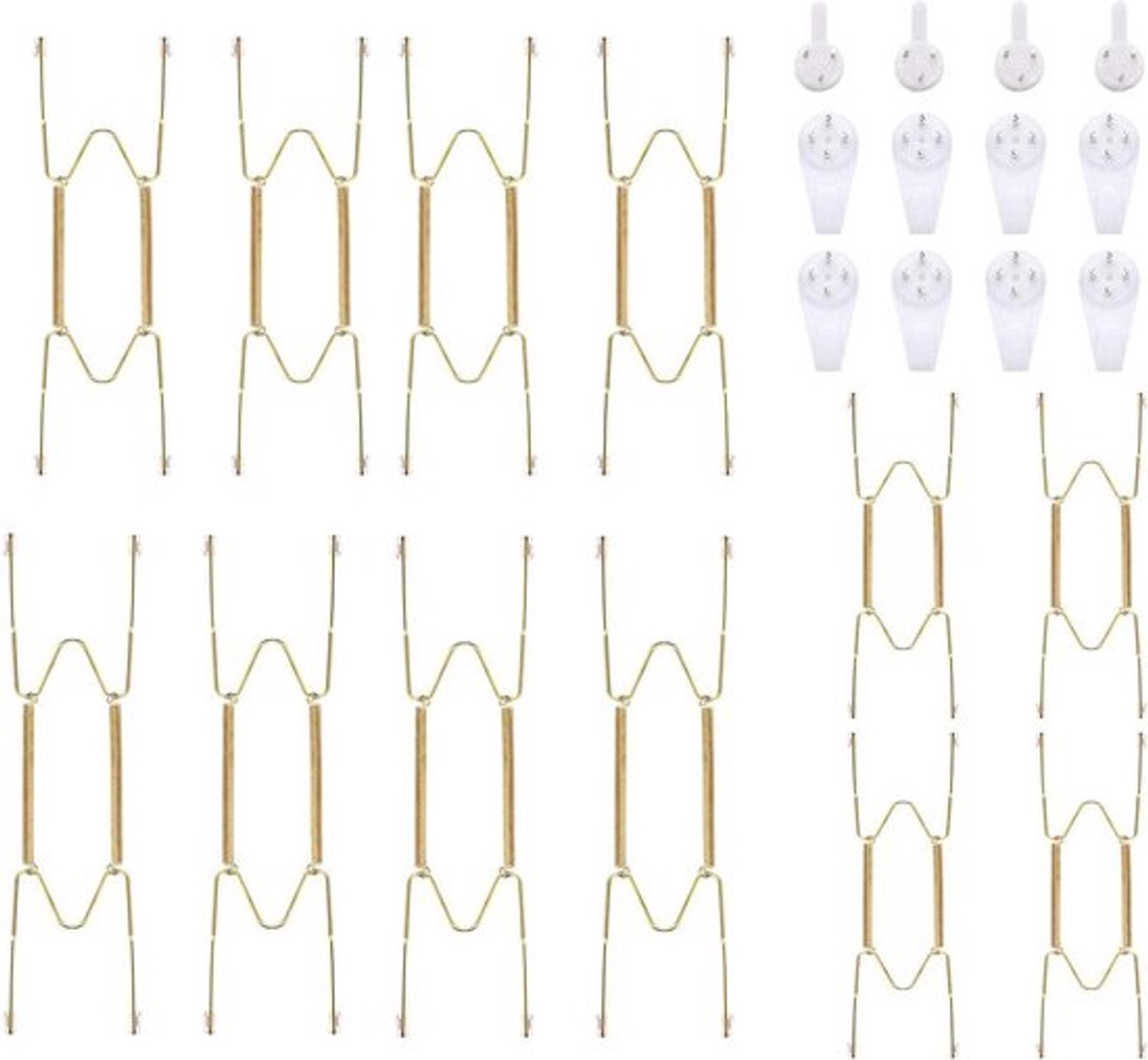 Allecto Plus - Onzichtbare plaathangers set van 12 stuks voor wanddecoratie