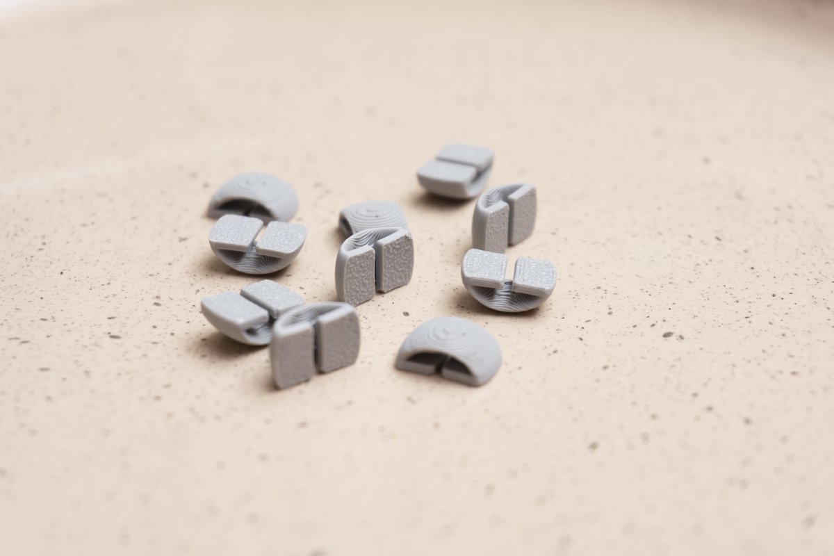 Bevestiging/ flatback voor DIY haar elastiek (grijs)