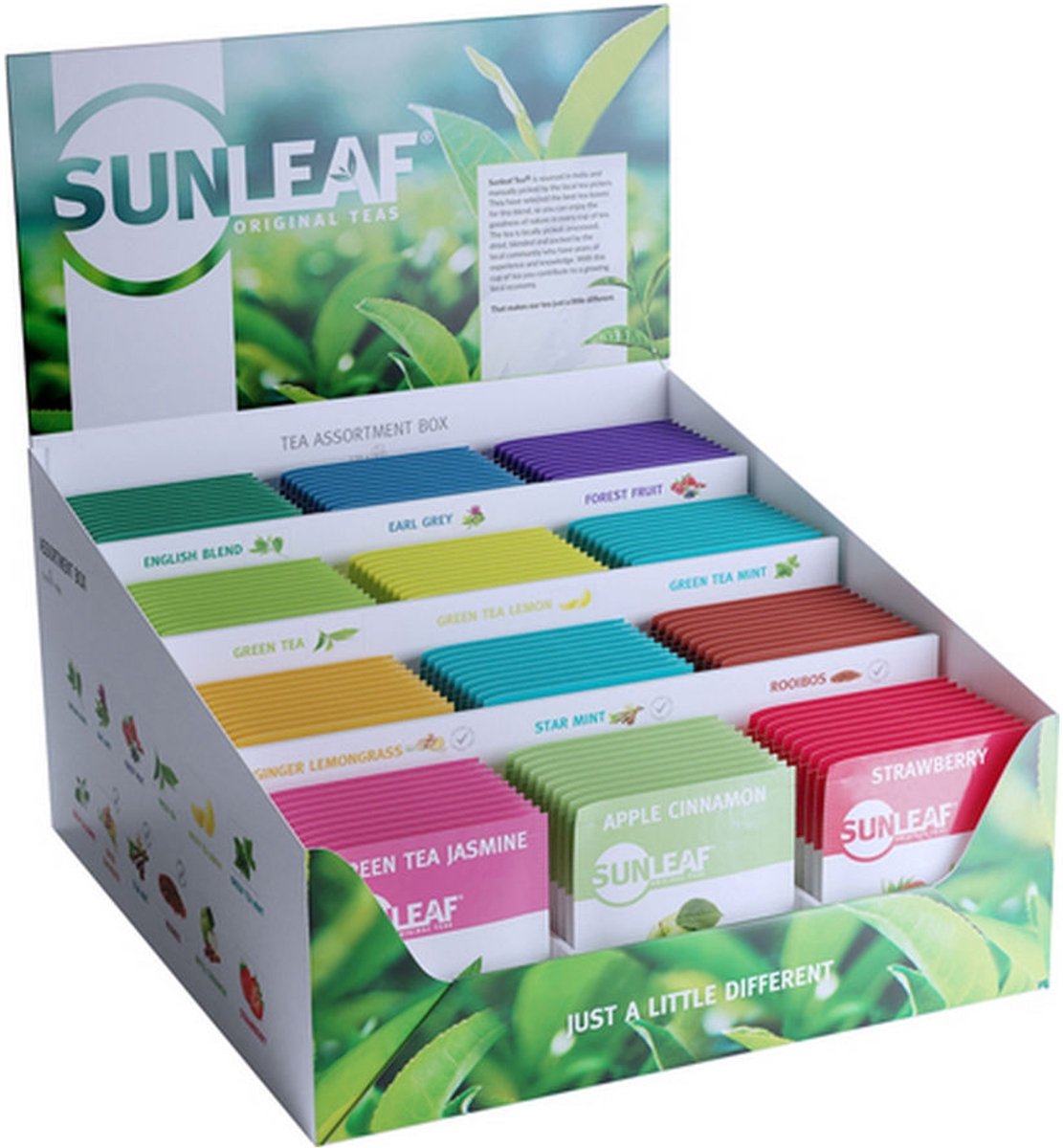 SunLeaf - Assortiment - 120 x 1.5 gram - Omdoos 4x