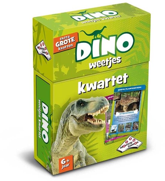 Dino Weetjes kwartet - Kaartspel - Boordevol leuke feitjes over dino’s