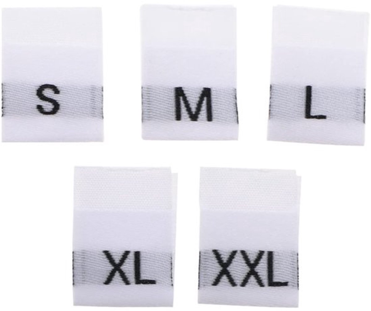 Vt products - Kleding Maat Etiketten - Polyester Labels - 500 Stuks