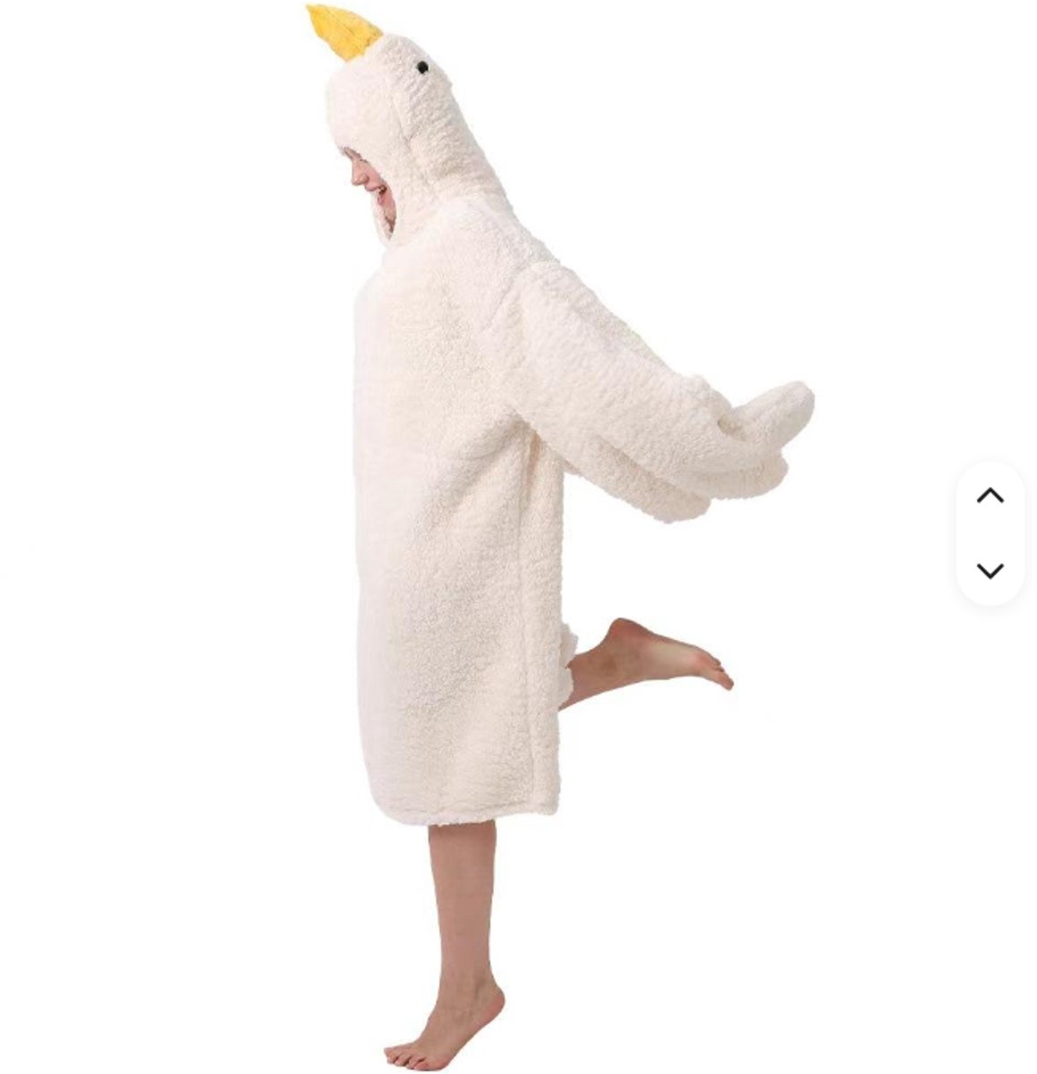 RedParrot Gans Onesie - Eend Pak - Slaapzak - Huispak - Verkleden Wit