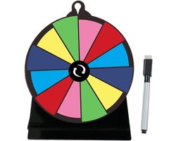 Prijzen Rad - Draaischijf Spinner - Evenementen Promotie - Aanpasbare Vakken - 20 x 15 x 7 cm - Regenboog