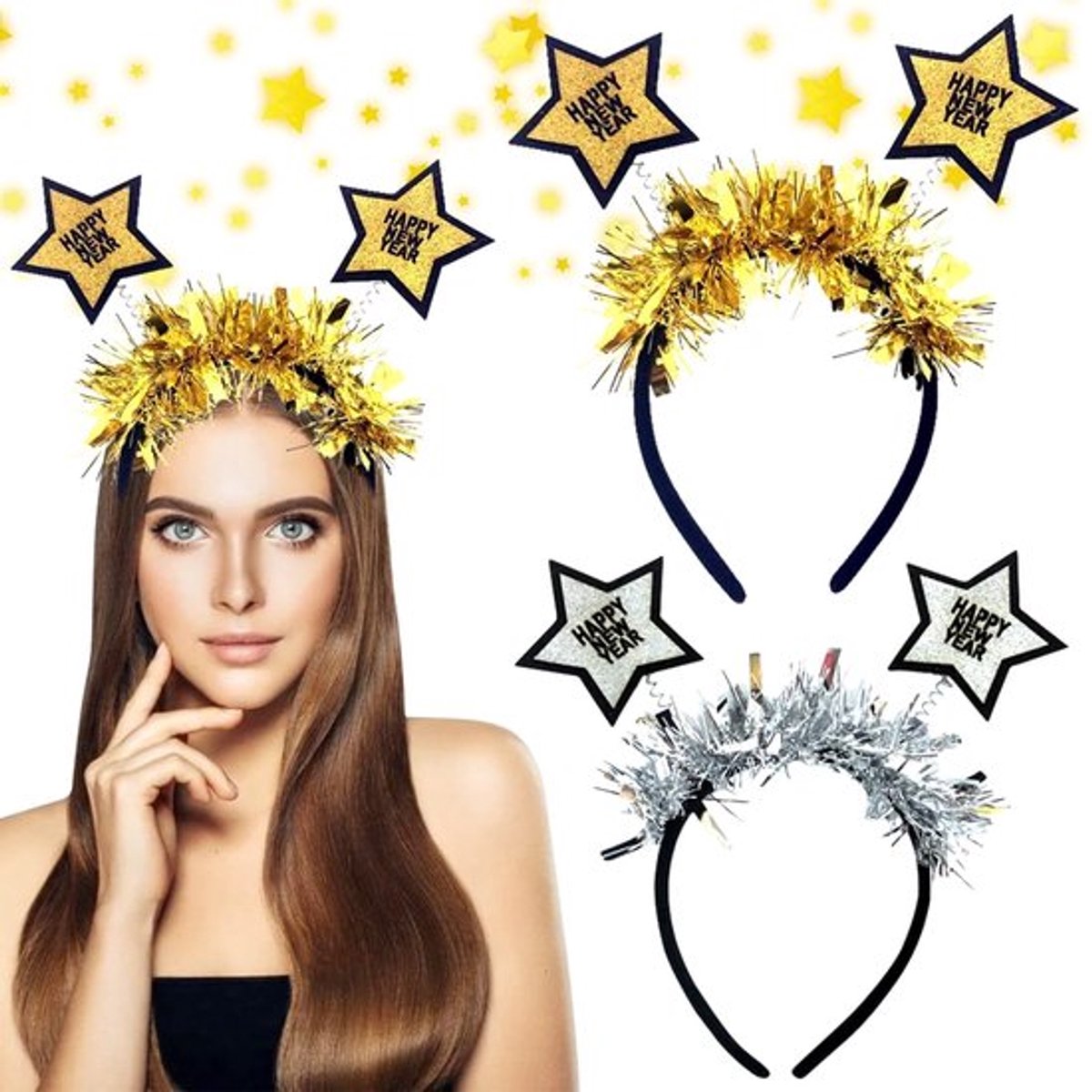 Creatieve feestaccessoire - Happy New Year haarband