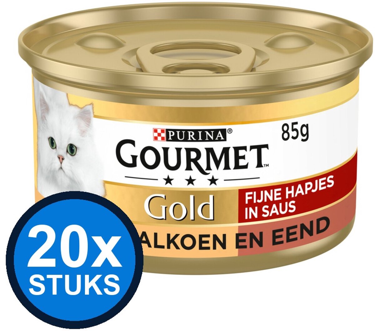 Gourmet Gourmet - Gold Fijne Hapjes Kalkoen & Eend - Kattenvoer Natvoer - 85g