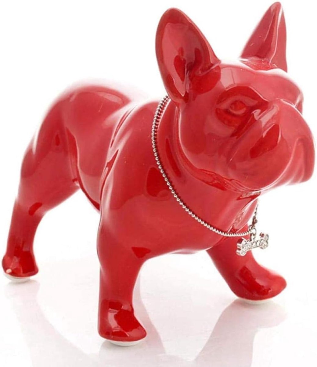 Standbeeld Decoratie - Hond Beeldje - Woonkamer Aankleden - Uniek Kunstambacht - 35 x 15 x 29 cm - Meerdere Kleuren