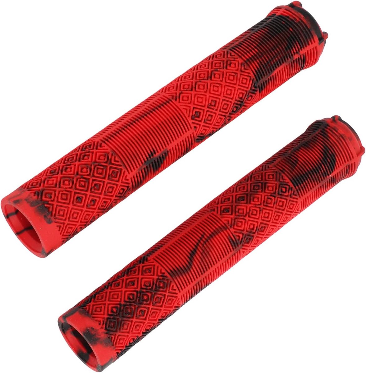 Fietsstuurgrepen - Ergonomische handvatten - Comfortabel fietsen - TPE-rubber materiaal - Standaard 222 mm - Rood Zwart