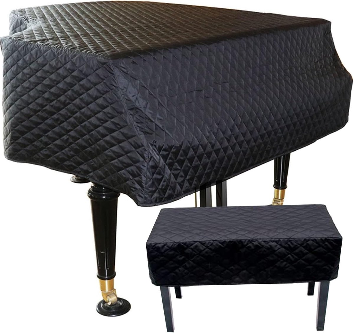 Piano Stofkap - Vleugel Beschermhoes - Instrument Beschermen - Dubbellaags Waterdicht - 170-180 cm - Zwart