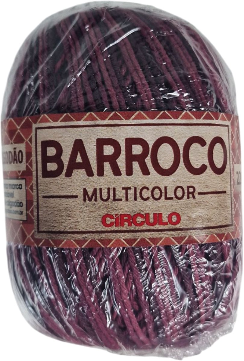 Círculo Barroco Multicolor - Katoengaren - 200 g - 226 m - Bordeauxrood