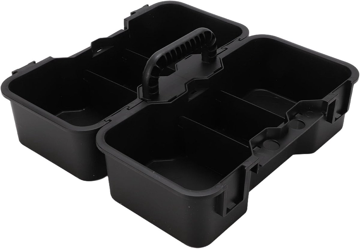 Opbergmand Auto - Reinigingsbak - Auto Onderhoud - Draagbaar Ontwerp - 355 cm Lengte - Zwart