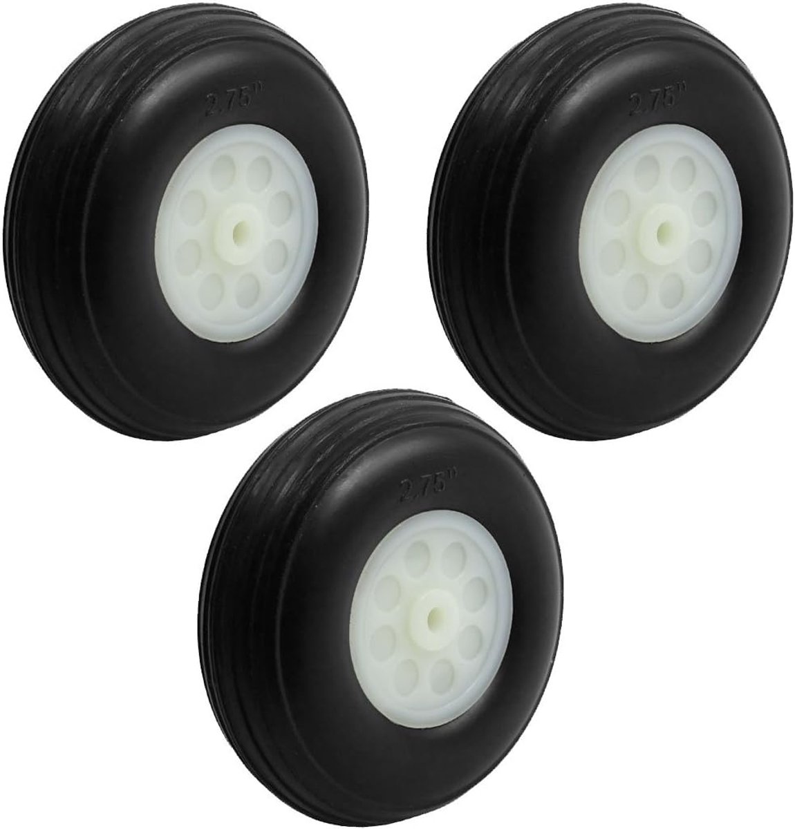 RC Vliegtuig Wielen - Onderdelen Set - Modelbouw Vliegen - Lichtgewicht Ontwerp - 70 mm Diameter - Zwart