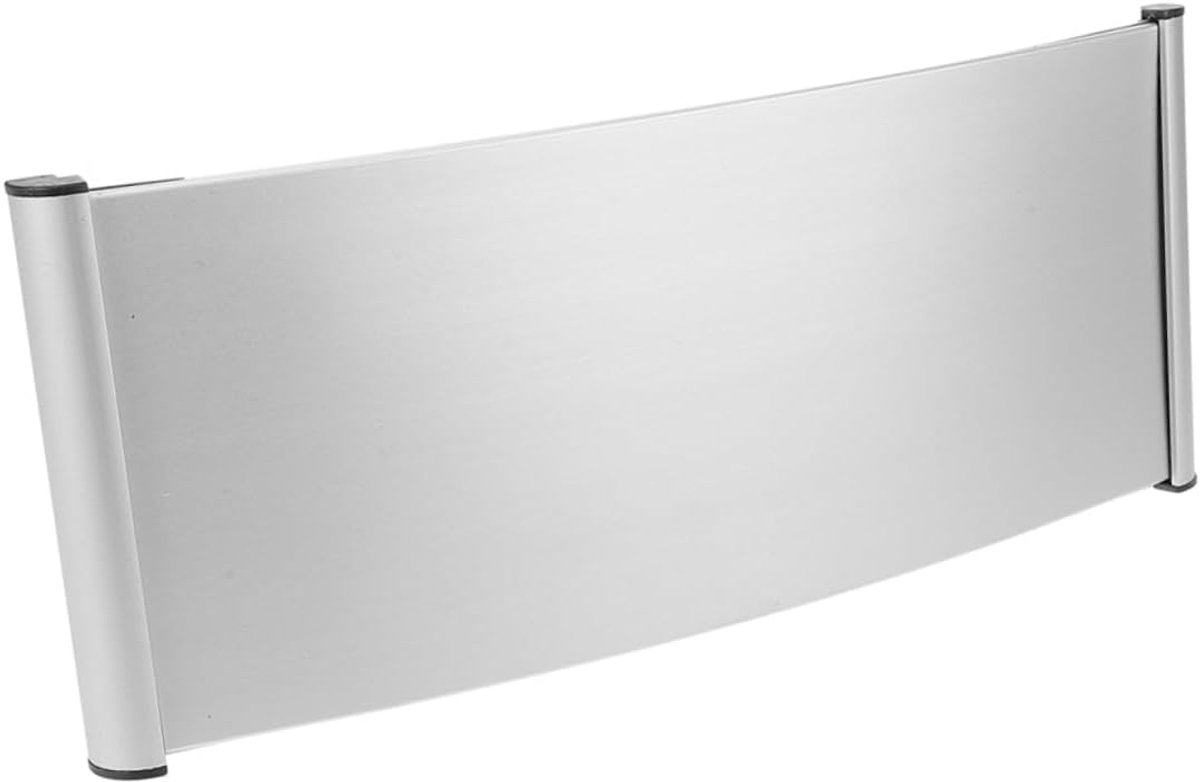 Aluminium Deurplaat - Naambord Kantoor - Kantoor Inrichting - Gebogen Sleuf - 30 x 15 cm - Zilver