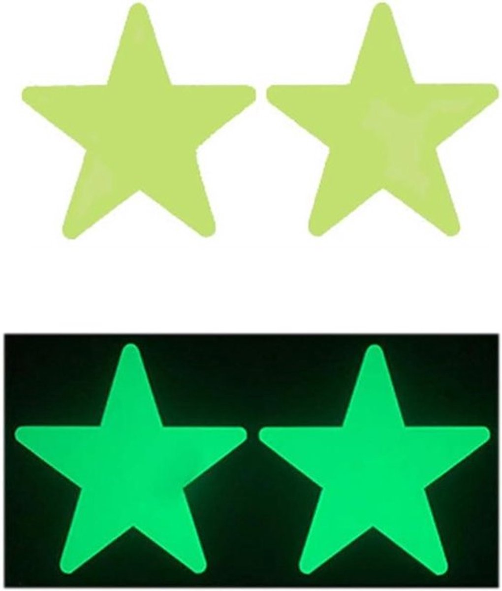 Allecto Plus - Lichtgevende sterren muurstickers - 20 stuks - Zelfklevend
