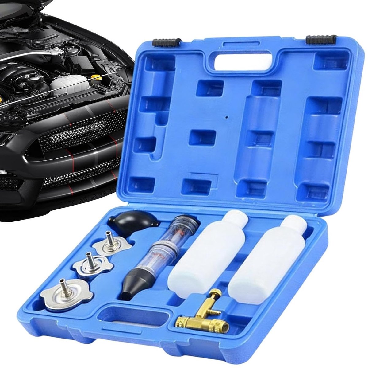 Lekdetector Koelsysteem - Motor Tester - Motoronderhoud Uitvoeren - Snelle Luchtverwijdering - 23 x 18 x 5 cm - Niet gespecificeerd