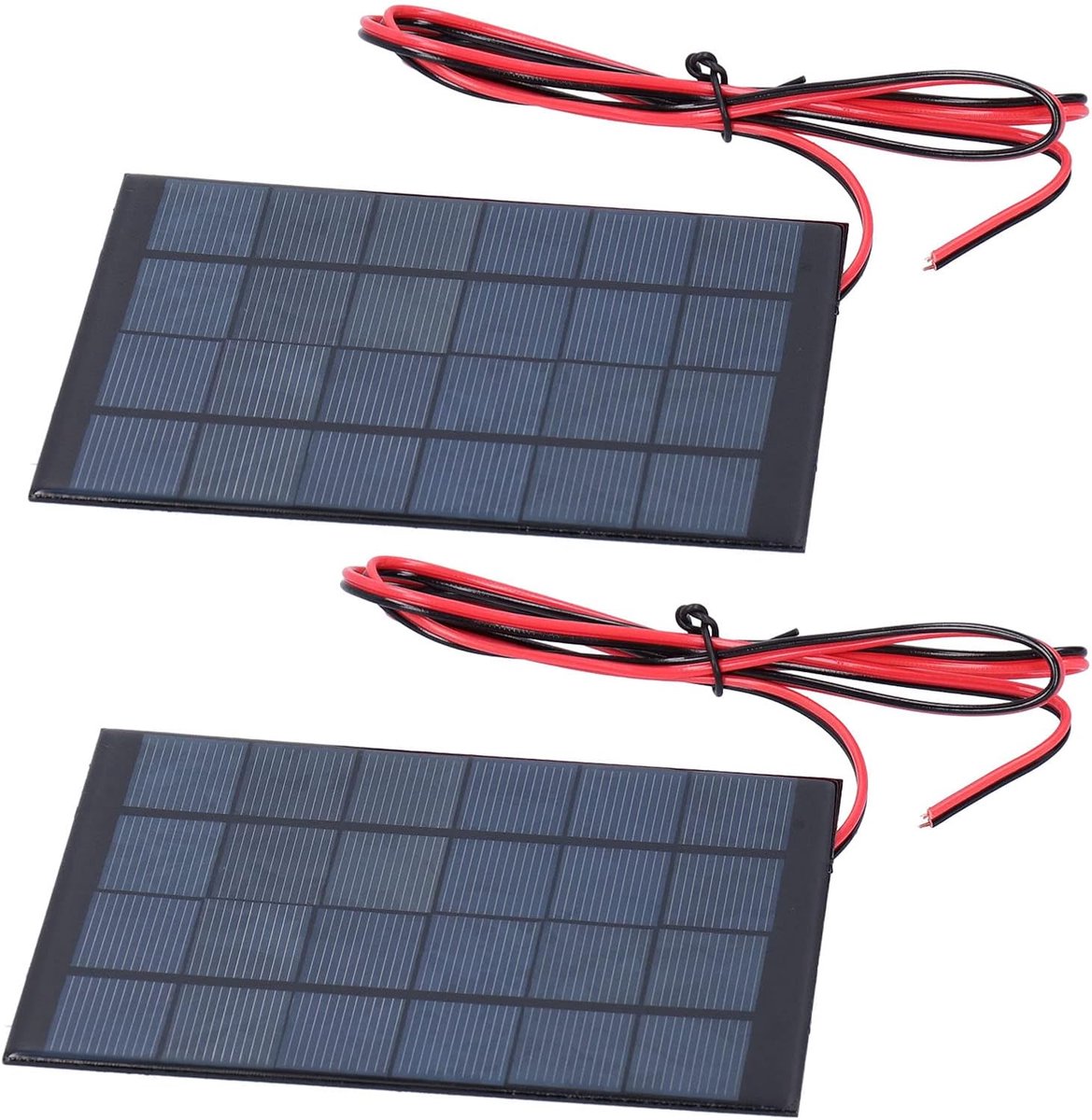 Zonne-energiemodule - Mini zonnepaneel - Doe-het-zelf projecten - Hoge conversie - 2W DC 6V - Zwart