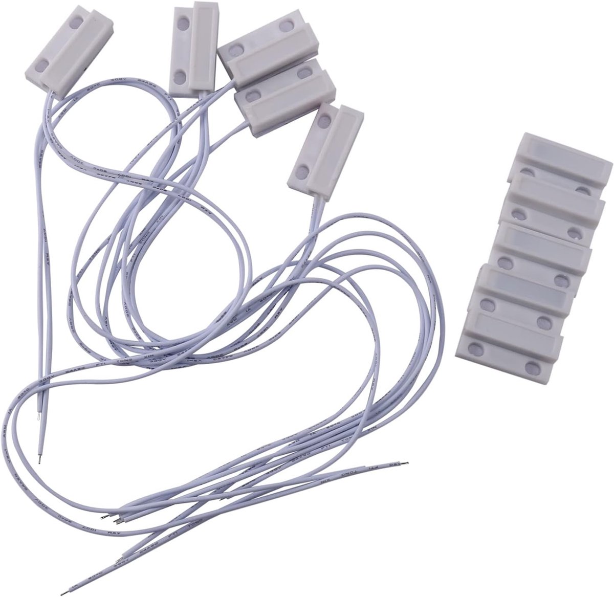 Magnetische Deur Sensor - Raam Contact - Alarm Systeem - Normaal Gesloten - 5 Stuks - Wit