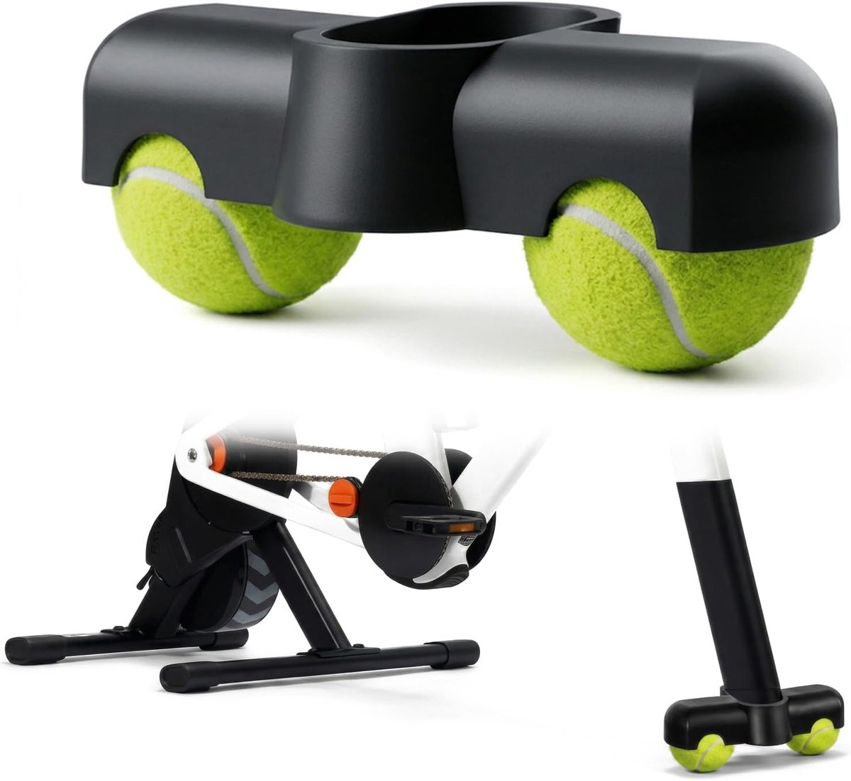 Rocker Plate Voetstuk - Fiets Trainer Accessoire - Indoor Wielertraining - Tennisbal Demping - 1 Stuk - Zwart