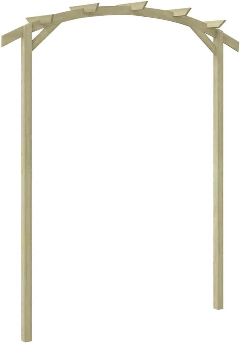Rozenboog Tuin - Houten Pergola - Planten Klimmen - Geïmpregneerd Grenenhout - 180 x 210 cm - Houtkleur