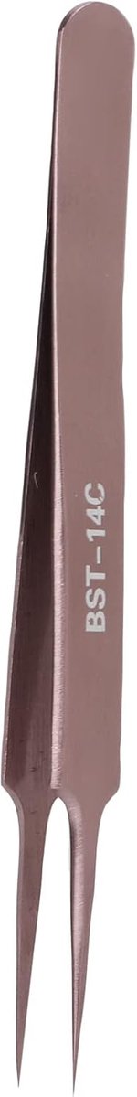 Roestvrij Pincet - Precisie Tang - Laboratorium Werk - Anti-magnetisch Anti-zuur - 110 mm - Roze