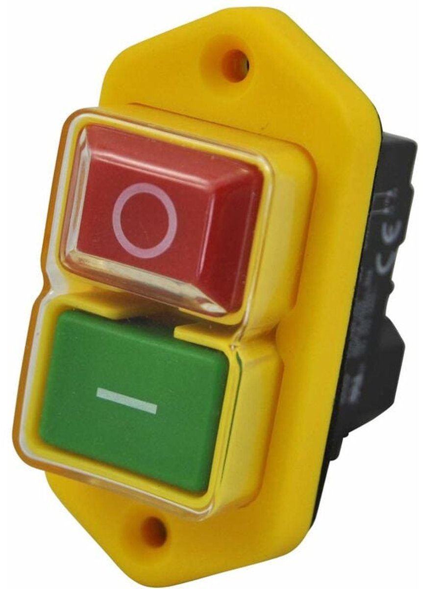 carmdering - Elektromagnetische Veiligheidsschakelaar IP55 – Waterdichte Start Stop Schakelaar met Herstartbeveiliging voor Houtbewerkingsmachines, Boormachine, Zaagmachine en Elektrische Motor