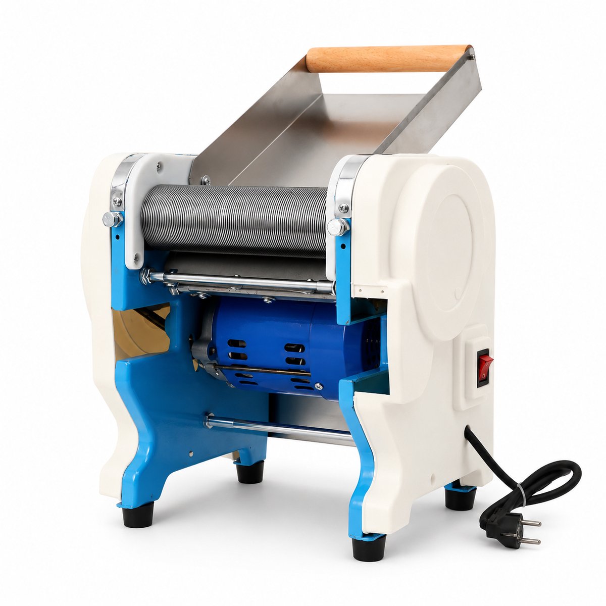 DPLUNIQ Snijmachine - Groentesnijder - Keukenmachine - Foodprocessor - Droge/Verse Ingrediënten - 550W - 38x33x37cm - Wit/Blauw