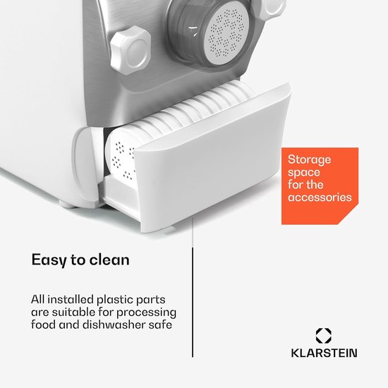 Pastamaker Elektrisch - Verse Pasta Machine - Zelf Pasta Maken - Volledig Automatisch - 500 Gram Capaciteit - Wit van Pastamaker — afbeelding 4