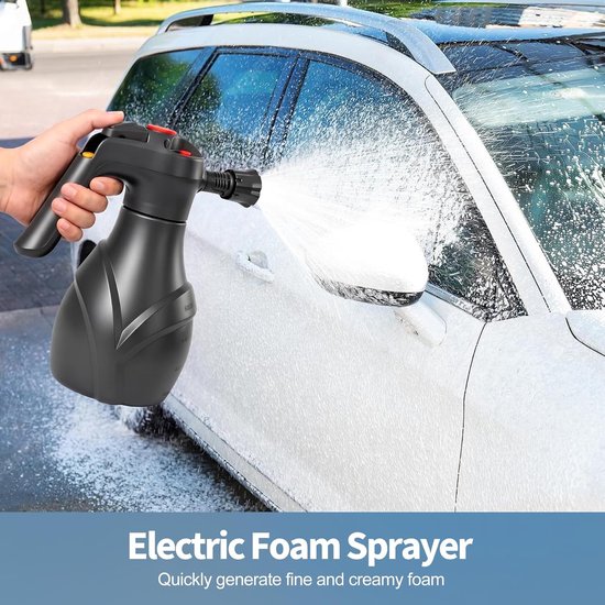 Elektrische Spuitfles - Spray Bottle - Foamer Auto - Schuimsproeier - Sproeier Machine - Tuin Onderhoud - Eenvoudig te Bedienen - 2600 mAh - 2L - Zwart — afbeelding 3