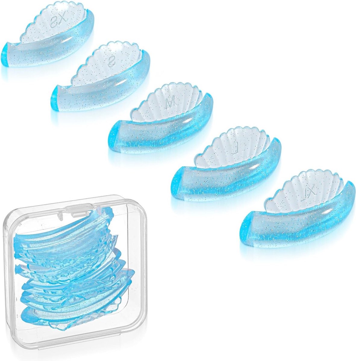 Set van 10 Herbruikbare Wimperlifting Pads in 5 Maten, Silicone Plakpads voor Ooglift, Geschikt voor Alle Oogvormen