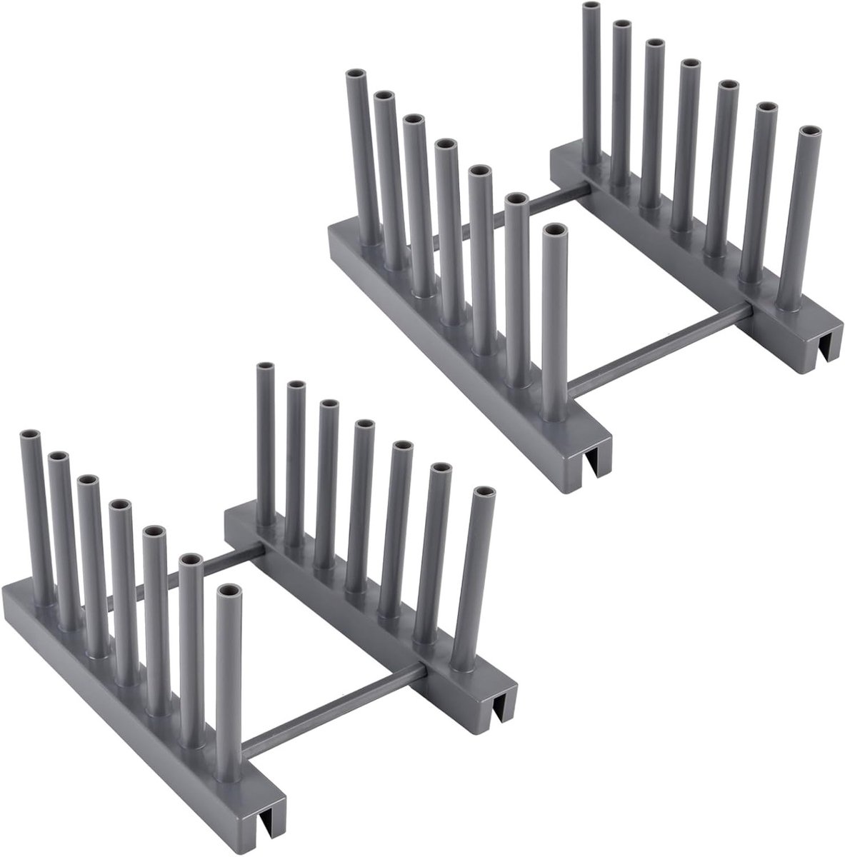 Potdekselhouder Set van 2, ABS Opbergrek voor Pannenlids, Keuken Organizer voor Opbergen en Drogen, Grijs