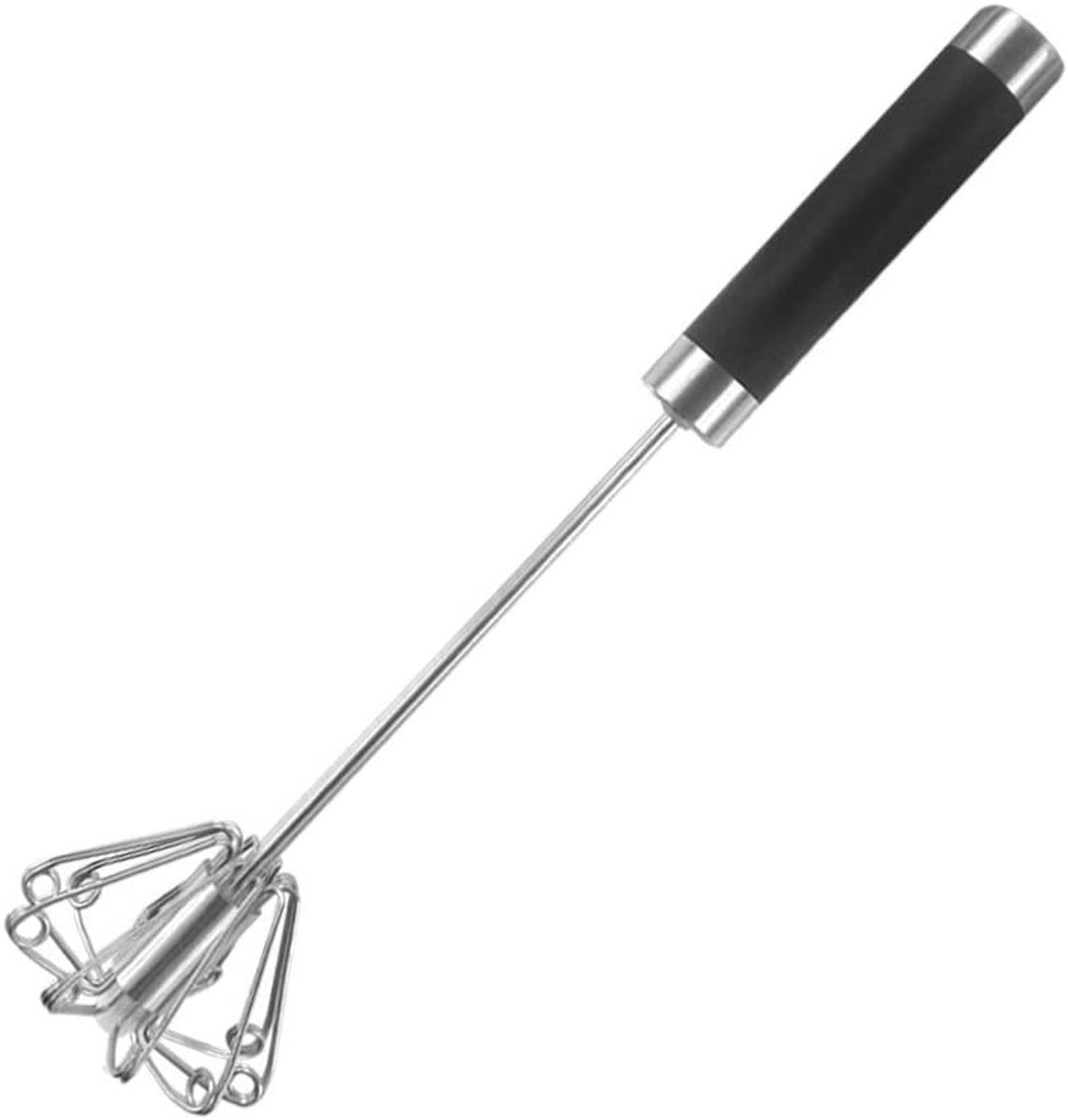 Zelf Roterende Mixer Handklop Klopper Snel Beslag Maken Tijd en Moeite Besparend 28 cm Wit