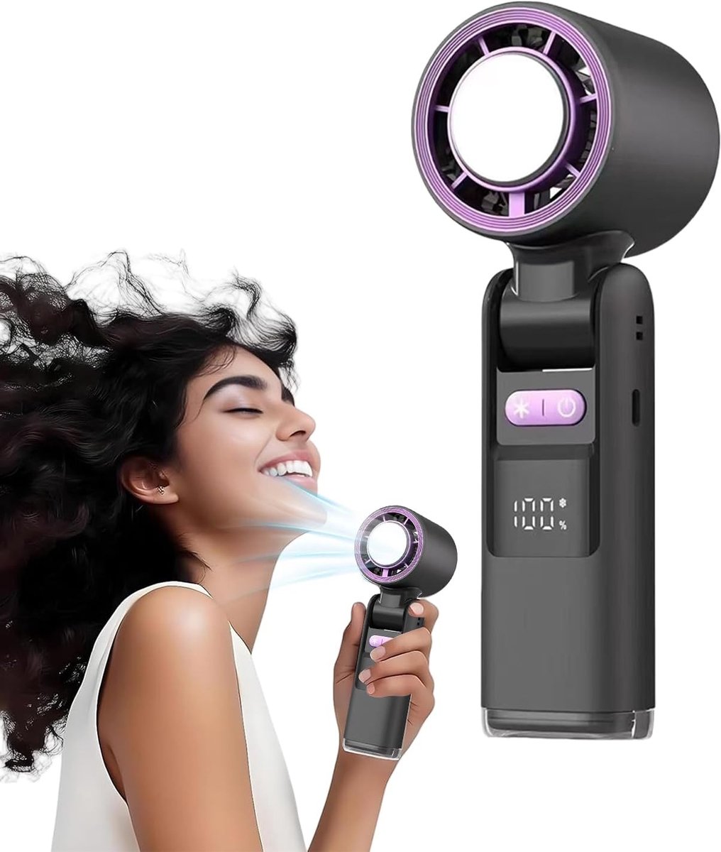 Draagbare Ventilator - Persoonlijke Koeler - Buiten Koelen - Snelle Koude Lucht - 10 Uur Batterij - Grijs