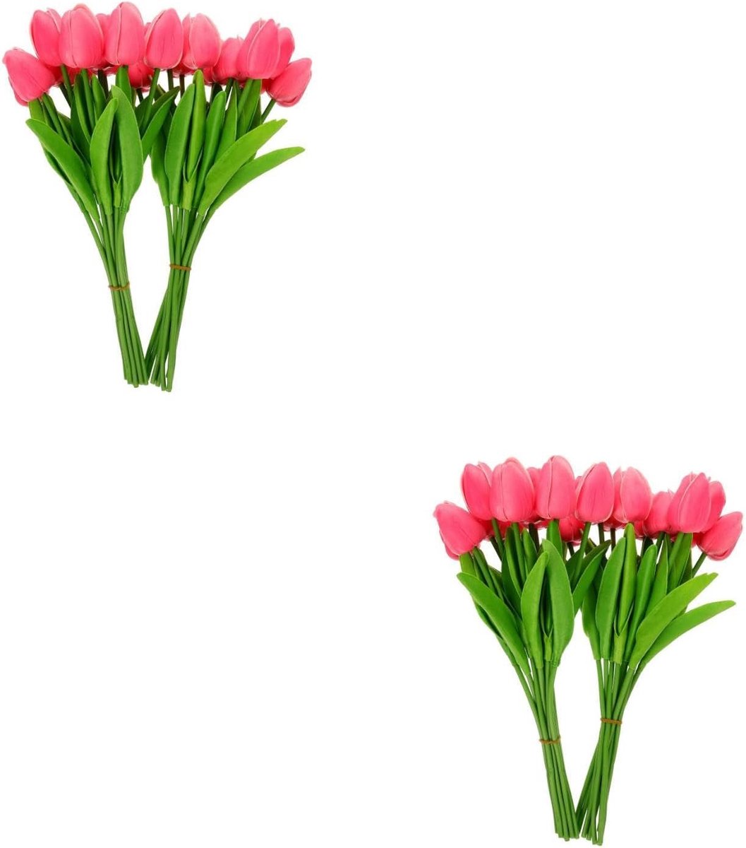 Kunsttulpen Decoratie - Nep Bloemen - Huis Opfleuren - Levensgetrouw Uiterlijk - 40 Stuks - Gemengde Kleuren