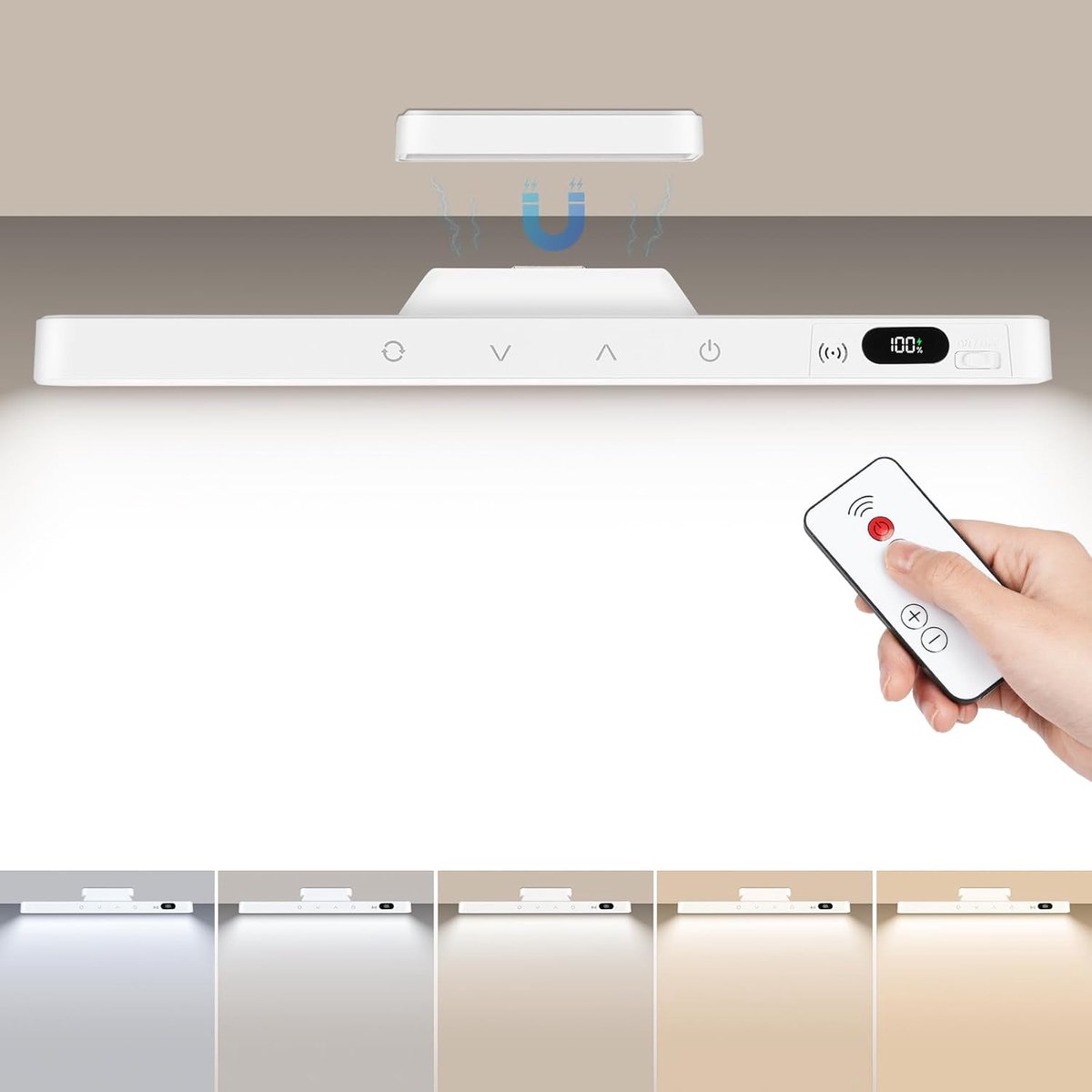 Vellaro LED Kastverlichting - Wit - Dimbaar met 5 Kleuren - Oplaadbaar via USB-C - Voor Keuken en Kasten