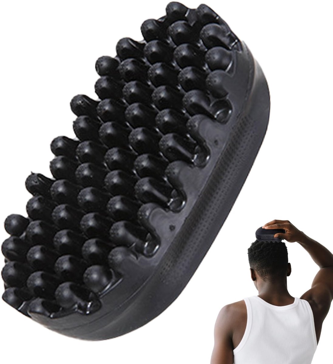Dailygoods - Krullende Haarborstel voor Afro Haar - Dreadlock Styler, Rubber Grip