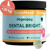 GroteHond⁺ Dental Bright - Gebitsverzorging poeder - Frisse Adem & Gezond Gebit - 250 gram - 100% Natuurlijk - Hypoallergeen - Vermindert Tandsteen & Tandplak - Wittere Tanden - Alternatief Tandpasta Hond & Tandenborstel - Voor Grote Honden +20kg