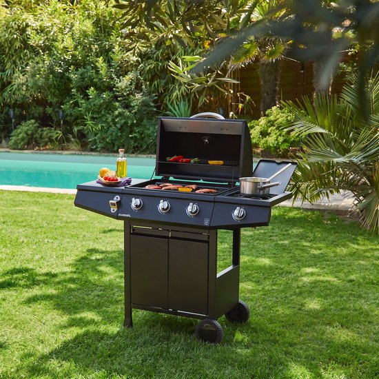 sweeek - Gasbarbecue 3 branders + 1 zijbrander 117,2 x 43,5 x 103cm - treville van Sweeek — afbeelding 2
