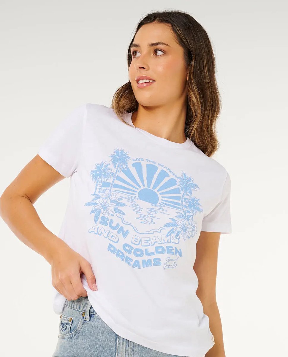 Rip Curl SUN Beams Standard TEE Optical Wit