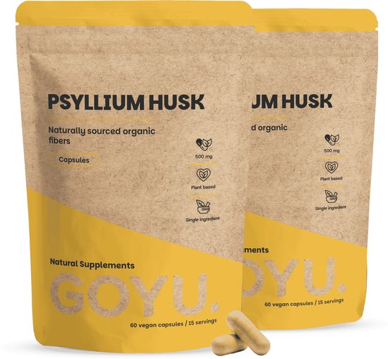 GOYU® - Psylliumvezels Capsules 500 mg Biologisch Combipack 120