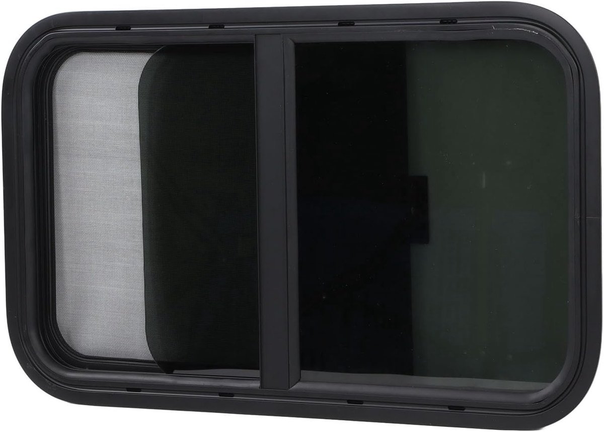 Raam voor aanhangwagens, Bescherming en Privacy met Getint Sterk Gehard Glas 700x400mm voor Bouwvoertuigen en Caravans