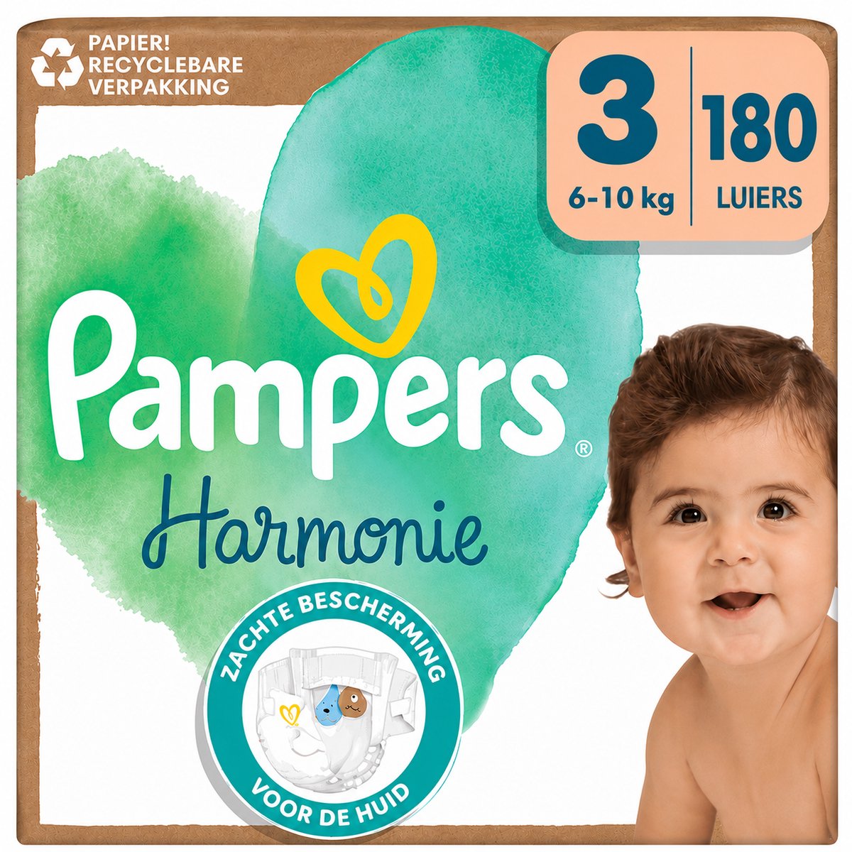 Pampers - Harmonie - Maat 3 - 180 stuks - 6/10 KG