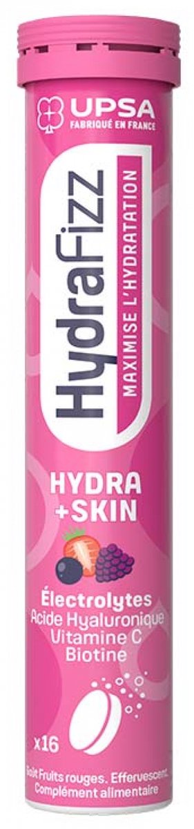 UPSA Hydrafizz Hydra+Skin 16 bruistabletten (Smaak : Rood fruit)